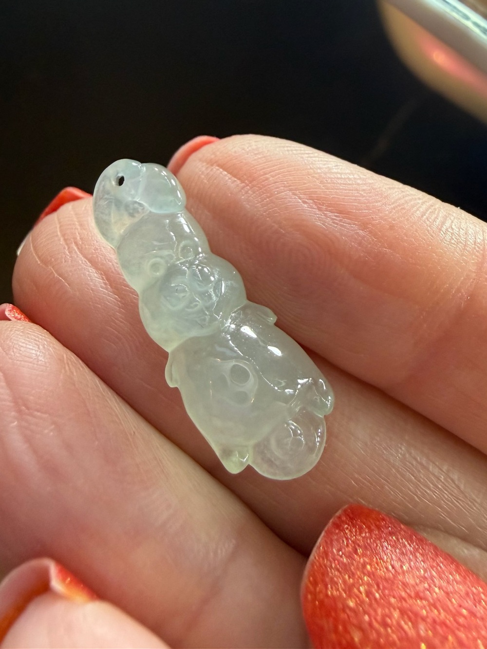 Translucent Type A Jadeite Rabbit Charm Pendant - Women Jewelry